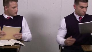 Sexy ass Brandon and Vadim get naughty after school is over