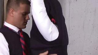 Sexy ass Brandon and Vadim get naughty after school is over