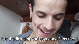Latino Angel pinned against wall while getting ass demolished