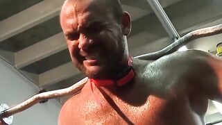 DaddyBondageBoy.com - Bearded Jessie enjoys punishment with weight on balls