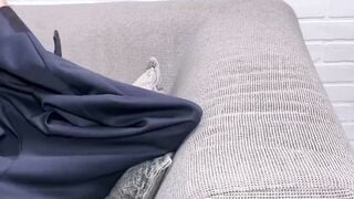 Hunky Tommy Parker wanks his big cock while showing sexy feet