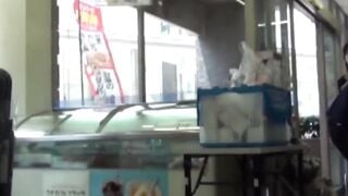 Lens views these Japanese women squatting to pee in restroom