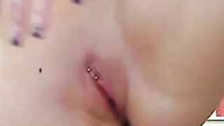 Blonde Tattooed Girl Masturbates on Webcam