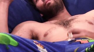 Hairy Steve Strait pulls out his throbbing package to jerk