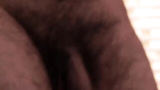 Hairy Steve Strait pulls out his throbbing package to jerk