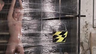 BoyDungeon.com - Bound submissive twink's cum milked in intense domination session
