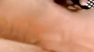 JoeSchmoeXXX.com - Black dude spreads legs for amateur white guy to cum on him eagerl