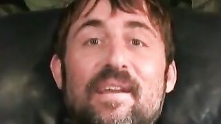 Hairy mature hunk loves pulling his throbbing cock