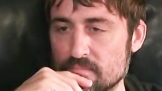Hairy mature hunk loves pulling his throbbing cock