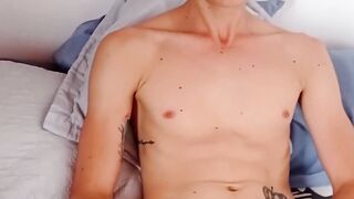 Hung Latino Dominic spits on cock while stroking hard