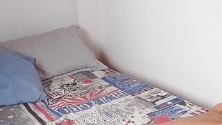 Hung Latino Dominic spits on cock while stroking hard