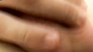 Skinny thug strokes hairy cock till climax