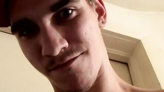 Thug jerks while fucking ass with toy deep