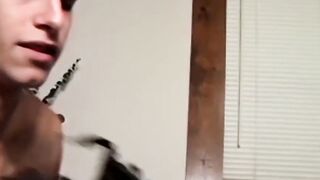 Inked straight guy Chain gets worshipped by twink Marke