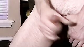 Amateur jerked off then sucked by black mature perv