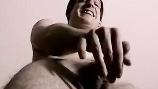 Amateur jerked off then sucked by black mature perv