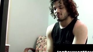 Two amateurs flood mature gays mouth with hot jizz