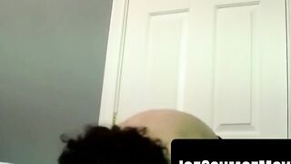 Two amateurs flood mature gays mouth with hot jizz
