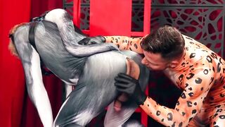 Archer Croft roughly fists submissive Zac Snow's ass