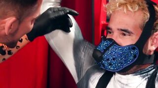 Archer Croft roughly fists submissive Zac Snow's ass