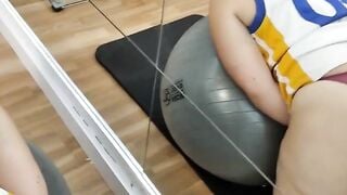 Threesome Interracial Anal Sex in University Gym with Big Tits