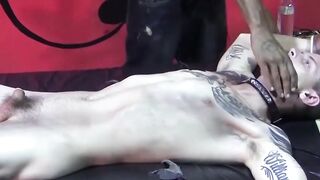 BondageBadBoy.com - Captive Chad releases hot sticky spooge in satisfaction