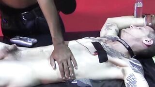 BondageBadBoy.com - Captive Chad releases hot sticky spooge in satisfaction