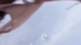 POV twisted Japanese girls outdoor piss from holding failure