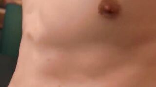 Caesar Cummings tugs pubes then fists his stiff rod hard