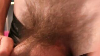 Caesar Cummings tugs pubes then fists his stiff rod hard