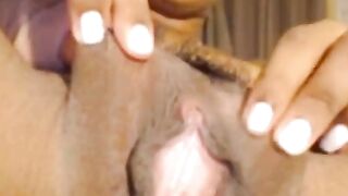 Ebony Amateur Ms. SJ Masturbates on Webcam - Part 2