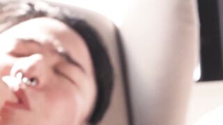 Kinky Yoshi Kawasaki drinks his pee after using a cock pump