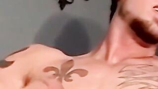 JoeSchmoeXXX.com - Amateur white dudes with tats love to jerk off together with inten