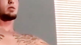 JoeSchmoeXXX.com - Amateur white dudes with tats love to jerk off together with inten