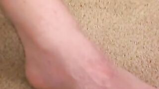 Thick inked hunk wanks his juicy cock in private