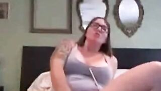 Big-Titted Amateur's Homemade Dildo Fun