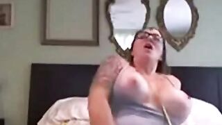 Big-Titted Amateur's Homemade Dildo Fun