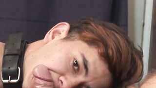 Submissive young homo swallows loads after raw pounding