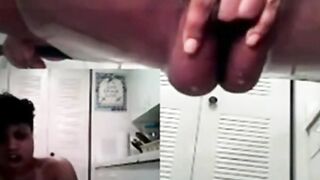 Black Girl Squirts with Sex Toy on Cam