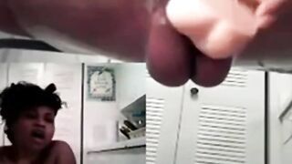Black Girl Squirts with Sex Toy on Cam