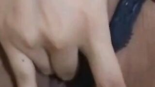 Busty Asian Amateur Plays with Big Nipples
