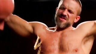 DaddyBondageBoy.com - Soldier Dirk endures clothespins on muscled flesh