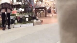 Voyeur addicted to Japanese skirts and white pantyhose