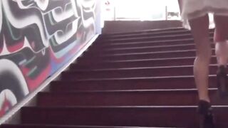 Clip shows Japanese vixens flashing their panty teases