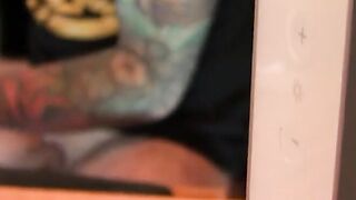 Harrison Levi strokes his huge cock countless times to cum