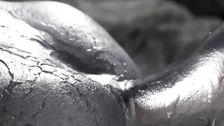 Yoshi Kawasaki and daddy Shusaku breed hard in silver paint