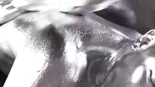 Yoshi Kawasaki and daddy Shusaku breed hard in silver paint
