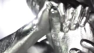 Yoshi Kawasaki and daddy Shusaku breed hard in silver paint
