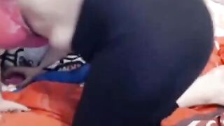 Russian Girl Teases in Spandex Yoga Leggings - Webcam Show