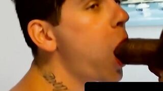 Black deviant sucks cock then takes anal in nature